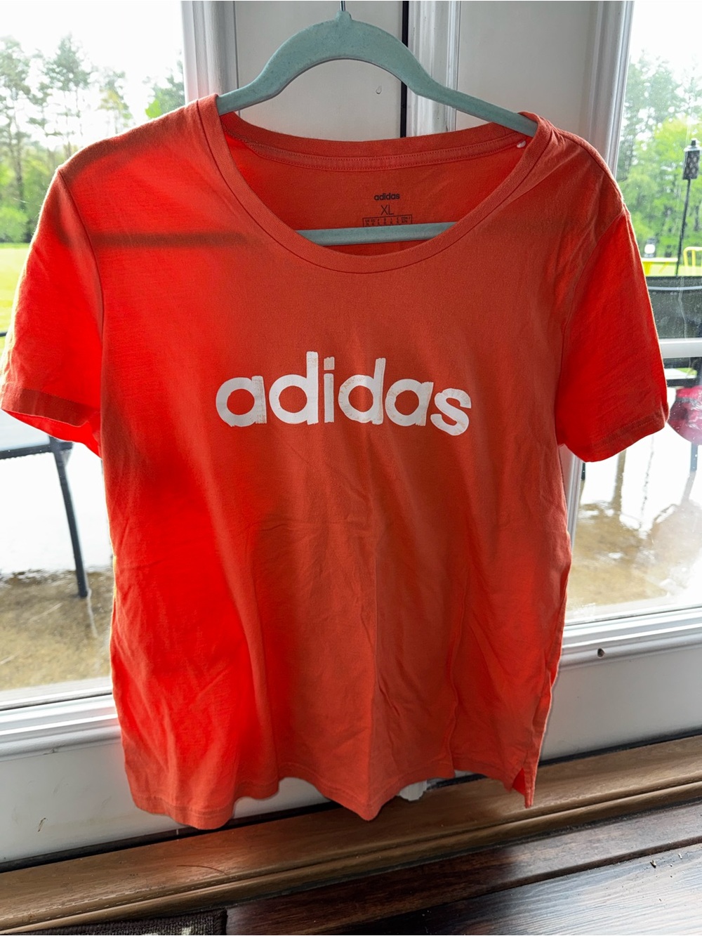 adidas Bright Orange Logo Tee